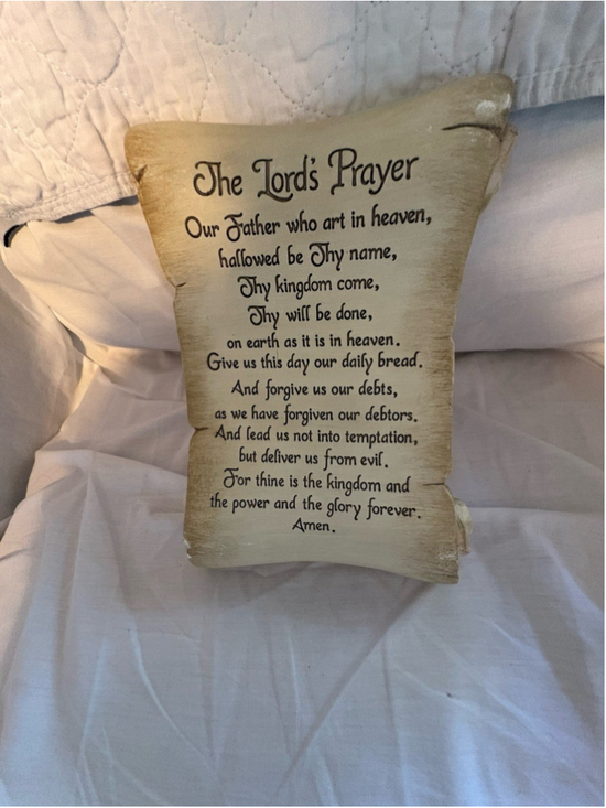 Unbranded Other - The Lord's Prayer Decorative Scroll Plaque Christian Collectible 9.5”x8”